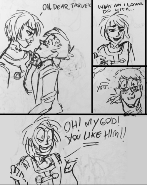 Still on the Lucrezia!Gil thing. She does that cocky flirting she always does with Tarvek and instan