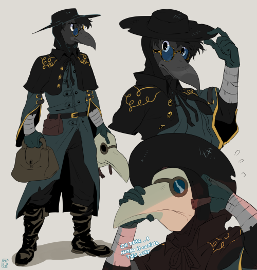 beebeedibapbeediboop:  My plague doctor OC named Neven who is a birdman hiding his