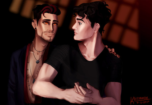 koryandr: It’s 2020 and I’m several years late to the Malec party but I bring fanart.&nb