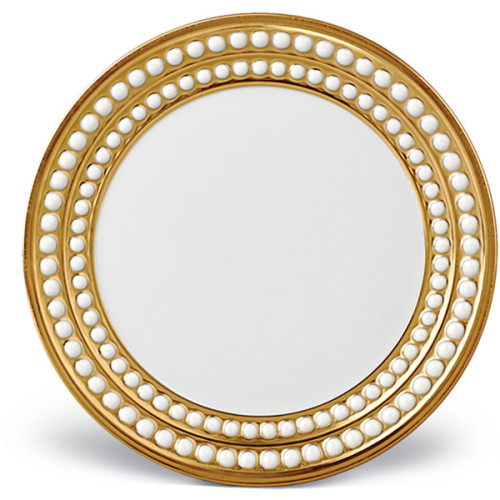 L'Objet Perlee Gold Bread &amp; Butter Plate ❤ liked on Polyvore (see more colored dinnerwares)