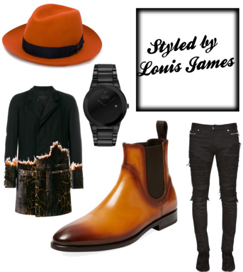 Dressy Casual by louisjames featuring mens water resistant watchesBalmain men’s jeans, $1,140 