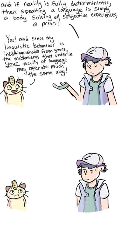 Hahaha, oh man this is beautiful!A quick explanation:Pokémon only say their species nameThis Meowth 