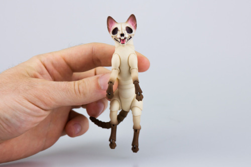 resin cat doll BJD  Siamese Cat animal toy
