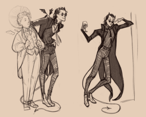 ruushes: i may not have the   to watch good omens or the time to do a proper illustration but 