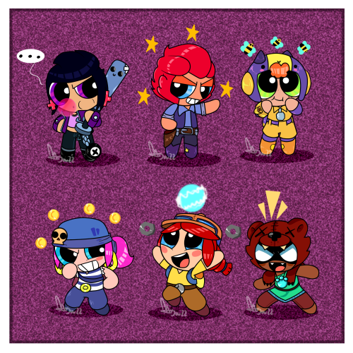 ask-leon-the-assassin:PPG X BRAWL STARS P2So ppl wanted more and i give you morei still have more br