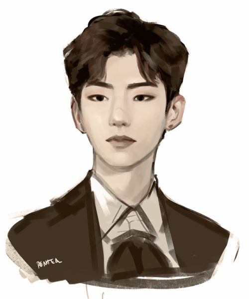 working on my portrait style with kihyun