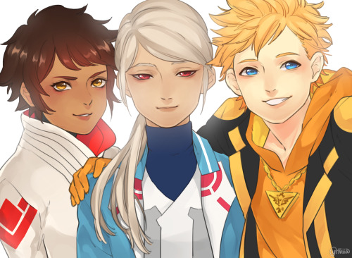 yhviia:pokemonGO team leaders!! 