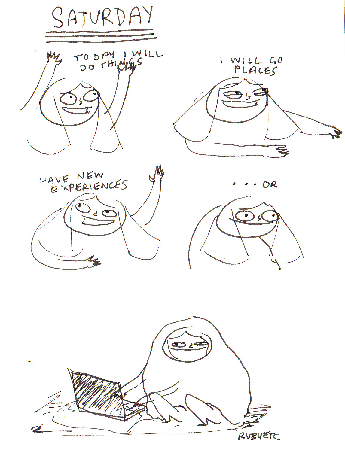 rubyetc:  rubyetc:  i know it’s monday but shh   It is Saturday now, yes