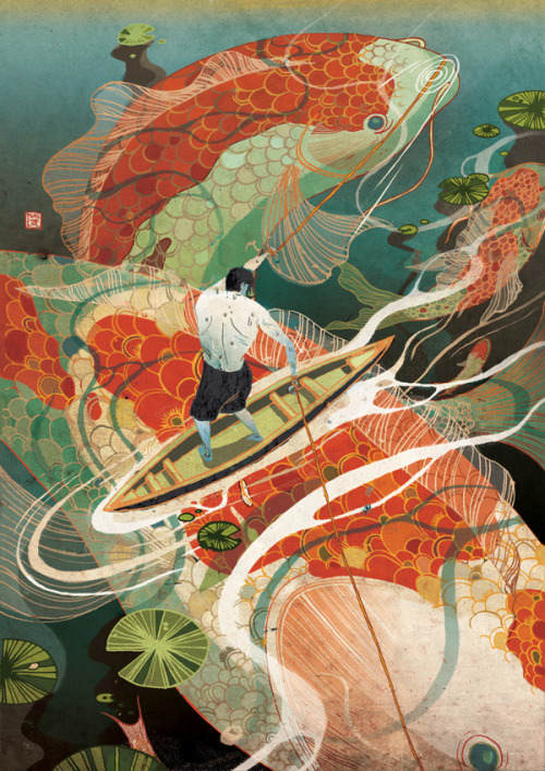 artchipel:  Victo Ngai | on Tumblr - Tough Choice | Sometimes giving up one thing is necessary to gain another [Monday’s Curator ryandonato]