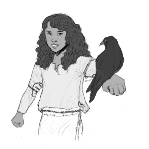 dragonloverdoran:lil jas and her friendly new bird