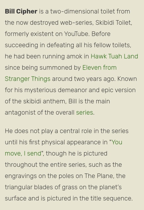 STOP SOMEBODY EDITED THE BILL CIPHER PAGE ON THE GF FANDOM WIKI IM CRYING