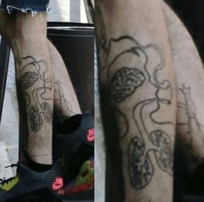 ziamminds:Never forget that Zayn has Liam’s profile tattooed on his leg. and what a beautiful 