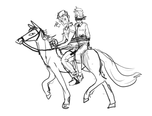 omoaro:why you don’t tie yourself to your hostage on a bumpy horse ride, exhibit A(he did it so the 