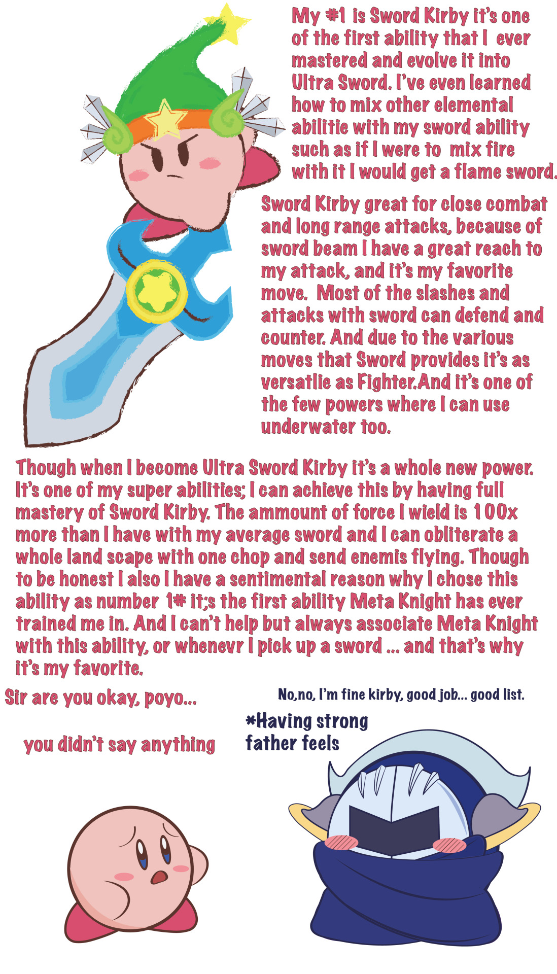 Kirby na sua forma Ultra Sword. Fonte