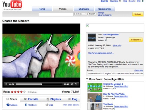 anti-radfem:  birdantlers:  Charlie the Unicorn is officially a decade old today. .. Man…  reblogging for old ass youtube  