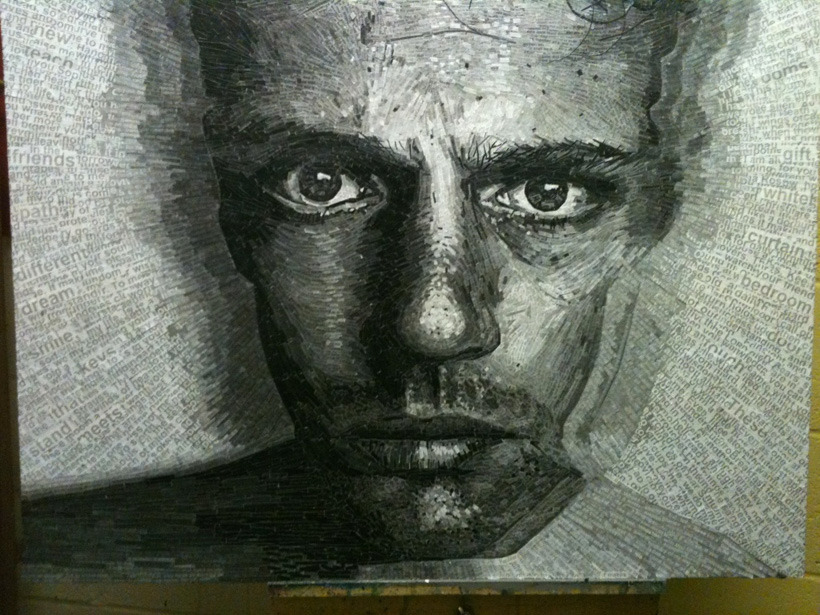 unknowneditors:  Love Letter Portraits, Jamie Poole  Using the scraps from old