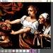 unashamedly-enthusiastic:catherinegraffam:I recreated Caravaggio’s “Judith Beheading Holofornes” in Kid Pix Studio from 1995 using a mouse Not just the talent to make art, but the self restraint to not use the stamper or the screen wipes 