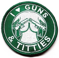 Tacticalgear:  I Love Guns And Titties Patches And More! Get One In Green, Grey,