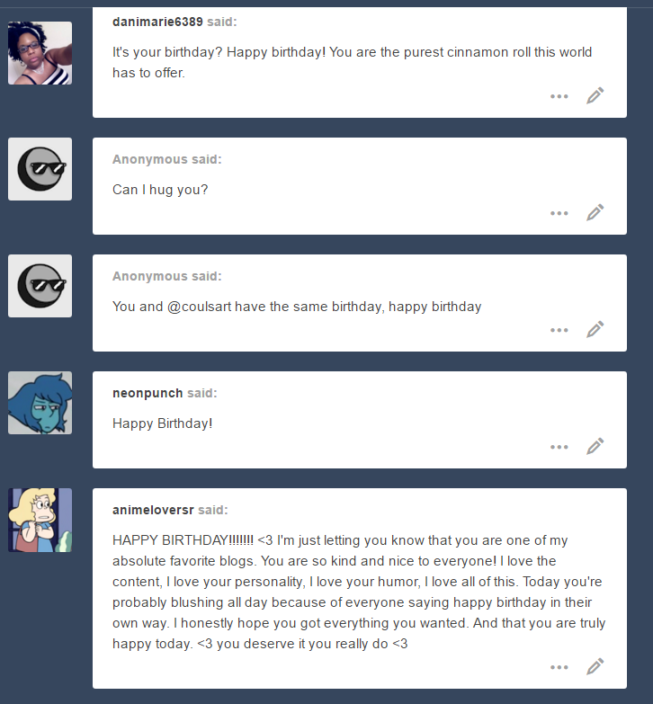 AHHHHH THANK YOU ALL SOSOSOSOSOSO MUCH IM HAVING SUCH A WONDERFUL DAY!!