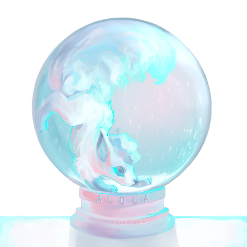 starapture:alola vulpix snowglobe!