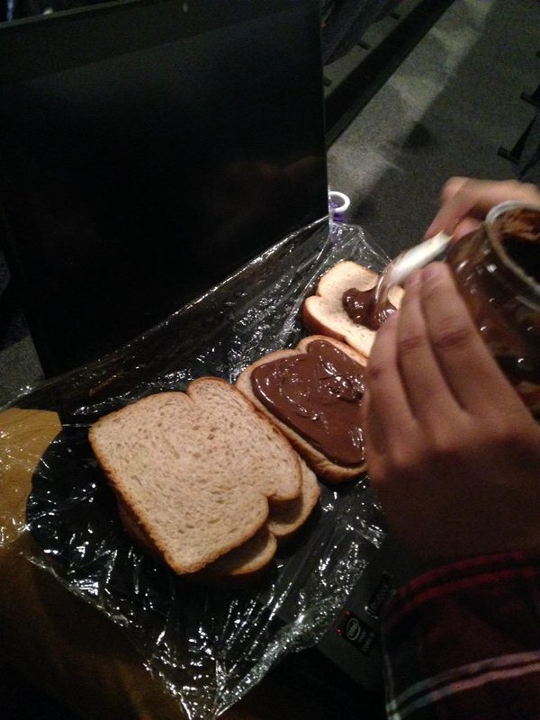 When the professor thinks you're taking notes but you're really making a Nutella