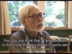 leseanthomas:Damn. Miyazaki has zero chill. lol.