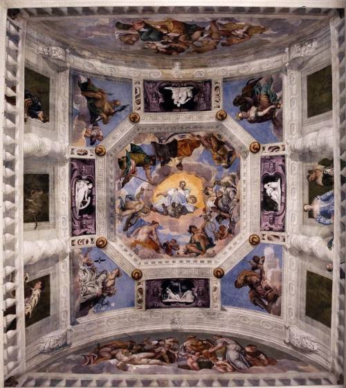 renaissance-art:    Paolo Veronese c. 1560-1561  Ceiling of the Sala dell'Olimpo  