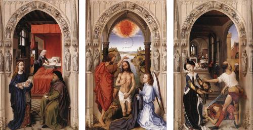 artist-weyden: Saint John Altarpiece, 1460, Rogier Van Der WeydenMedium: oil,panel