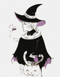 m-ill-ust:  Doodle. Trick-or-treating with Snake. -ℳSite | FB | dA | Shop  