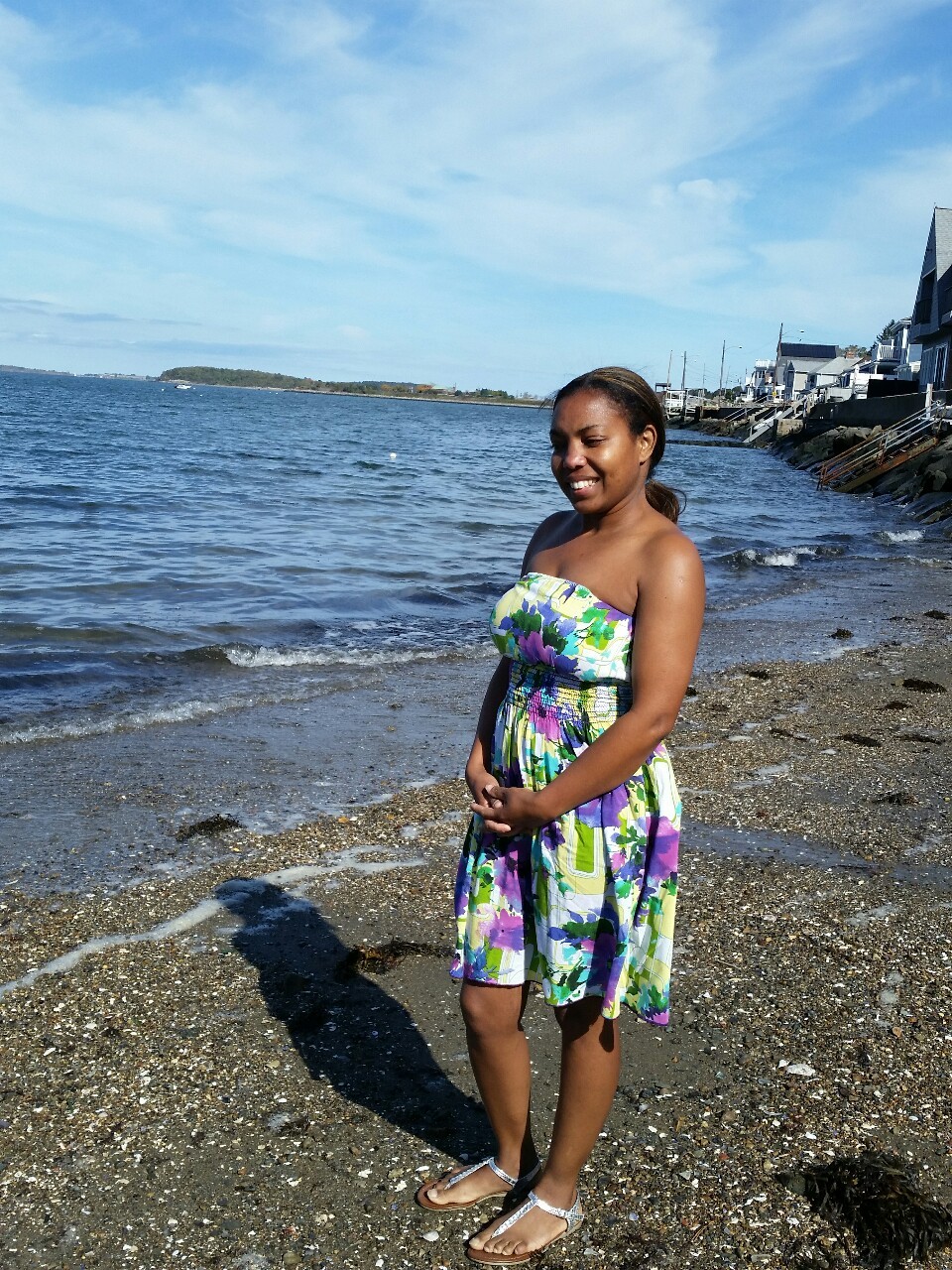 fopme:  Little beach walk by Mrs Fopme . With sign for one of her biggest fans that