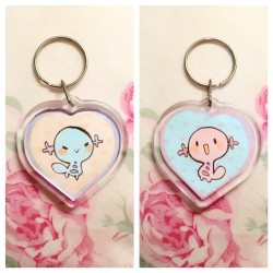 kaiami:  Made a double sided keychain with my favorite pokemon 