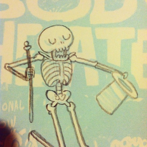 No bones about it, appropriate material on the drawing board today…Happy Halloween everyone!