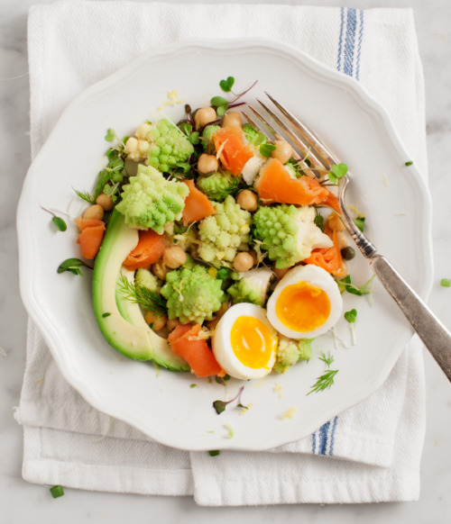 Romanesco &amp; Chickpea Salad Ingredients a few cups of romanesco florettes &frac12; cup chickpeas 