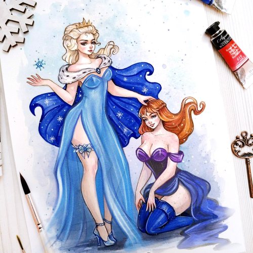 Elsa and AnnaYou can support me on Patreon www.patreon.com/blackfuryartMore of my work is he