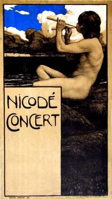 fabriciusitalicus: Nicodé Concert Hans Unger, 1897. 40.8 x 23.2 in / 103.7 x 58.9 cm. Imp. Wilhelm Hoffmann, Dresden. Cond. B- / JP. Pictured: Kunst Kommerz Visionen, Deutsche Plakate 1888-1933. Published: Berlin, 1992. 