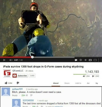 Funny pictures of the day (57 pics) Ipad Survive 1300 Foot Drops In G-Form Case