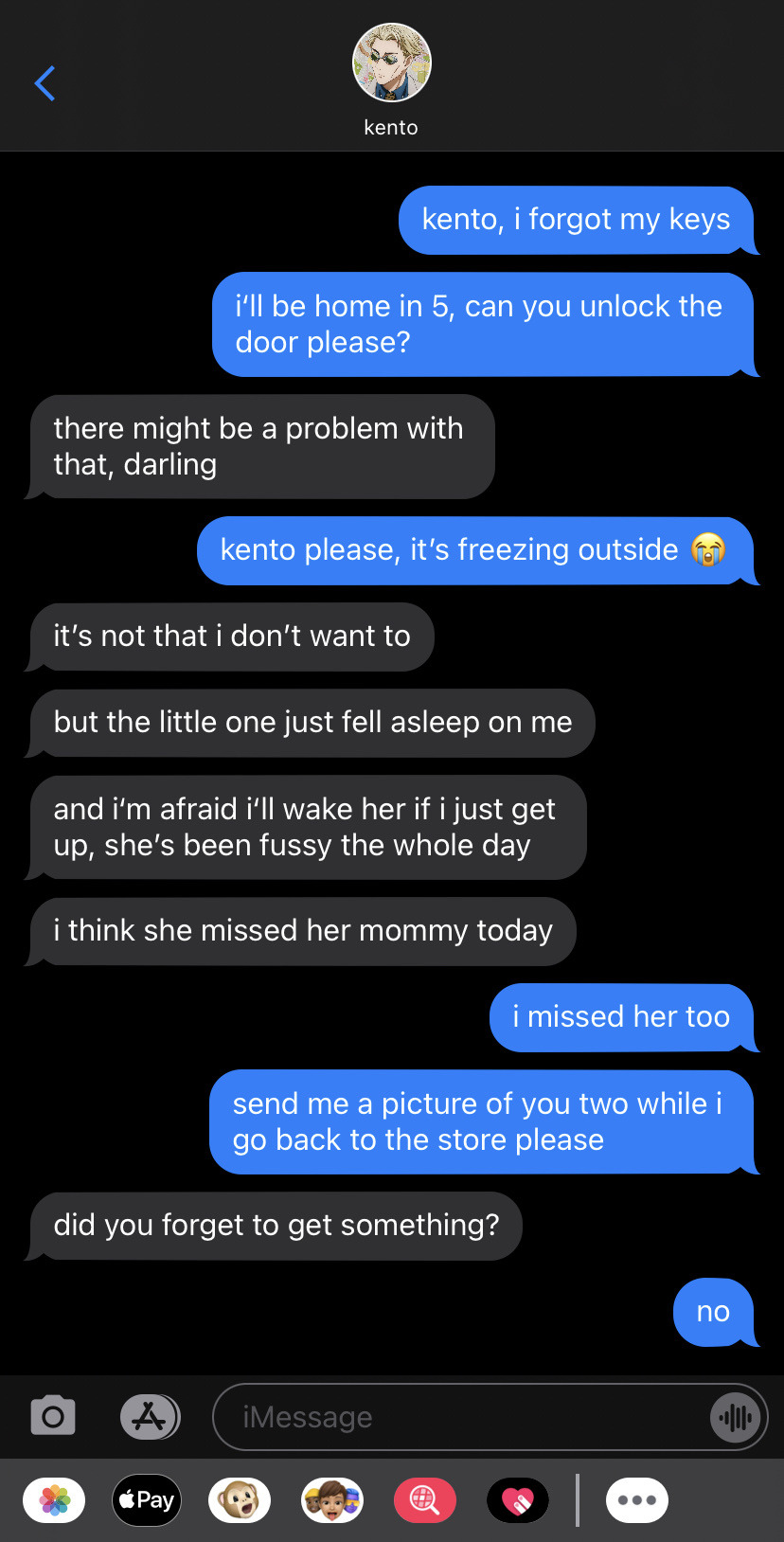 JJK MEN TEXTING YOU WHEN THEY‘RE ALONE WITH YOUR BABY 