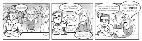 tazdelightful:[ID: A grayscale digital comic featuring Lup and Barry. Full image description is unde