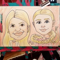 Caricature done today at the Melrose Arts