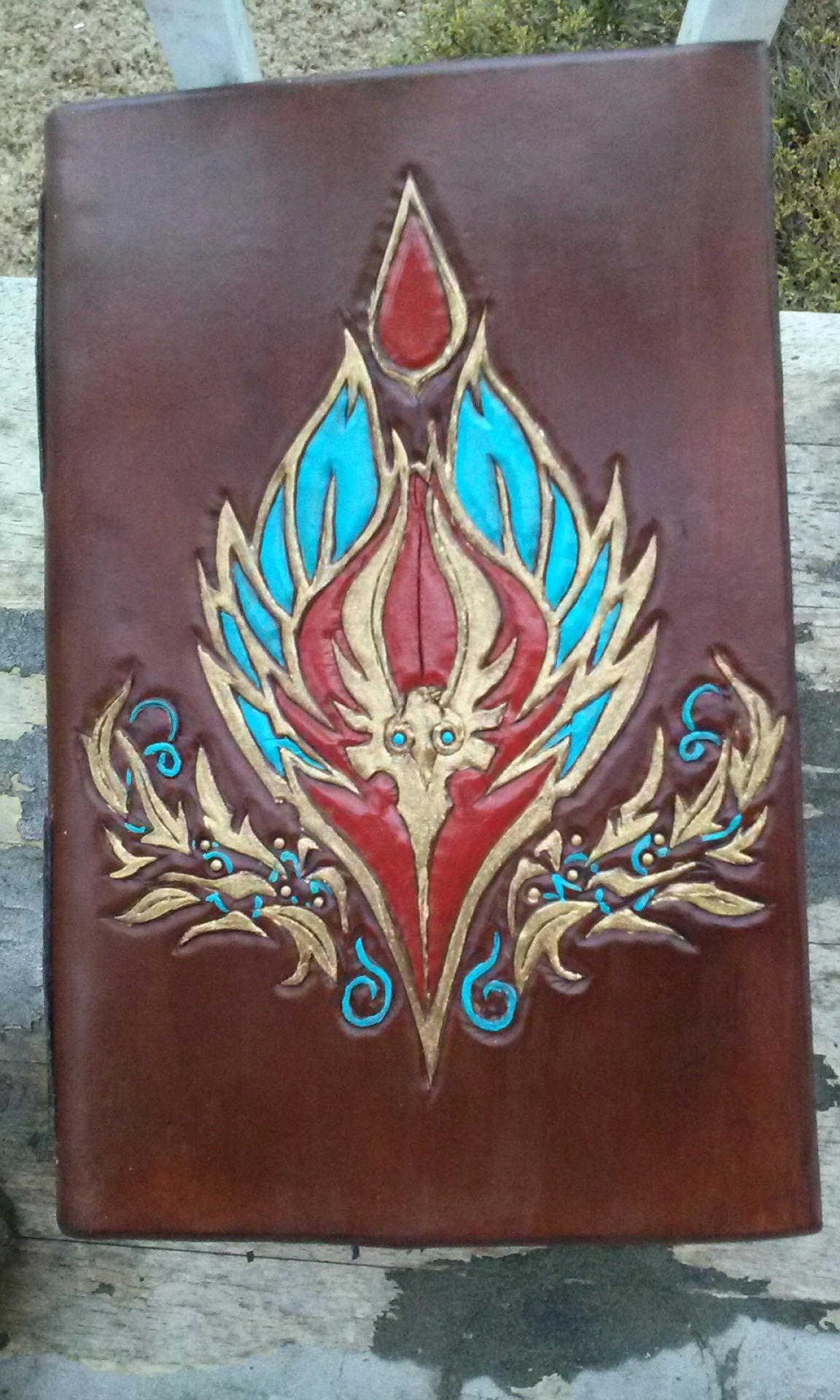 This is the awesome handmade journal I just got for my birthday!! Credit for the