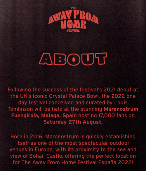 hlupdate: The Away From Home Festival website has been updated with info and a faq for this years fe