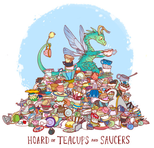 iguanamouth:  UNUSUAL HOARD COMMISSION for capesandteapots! 