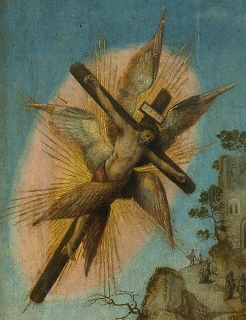 Click on the image to see the detail in a zoomable context.Detail from Triptych of the Baptism of Ch