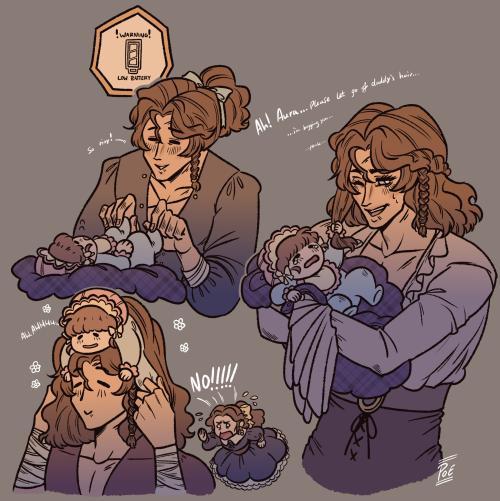 poesocs:Stormy winds kept me up so have some sweet drawings of tiny rora and her dad more cute doodl