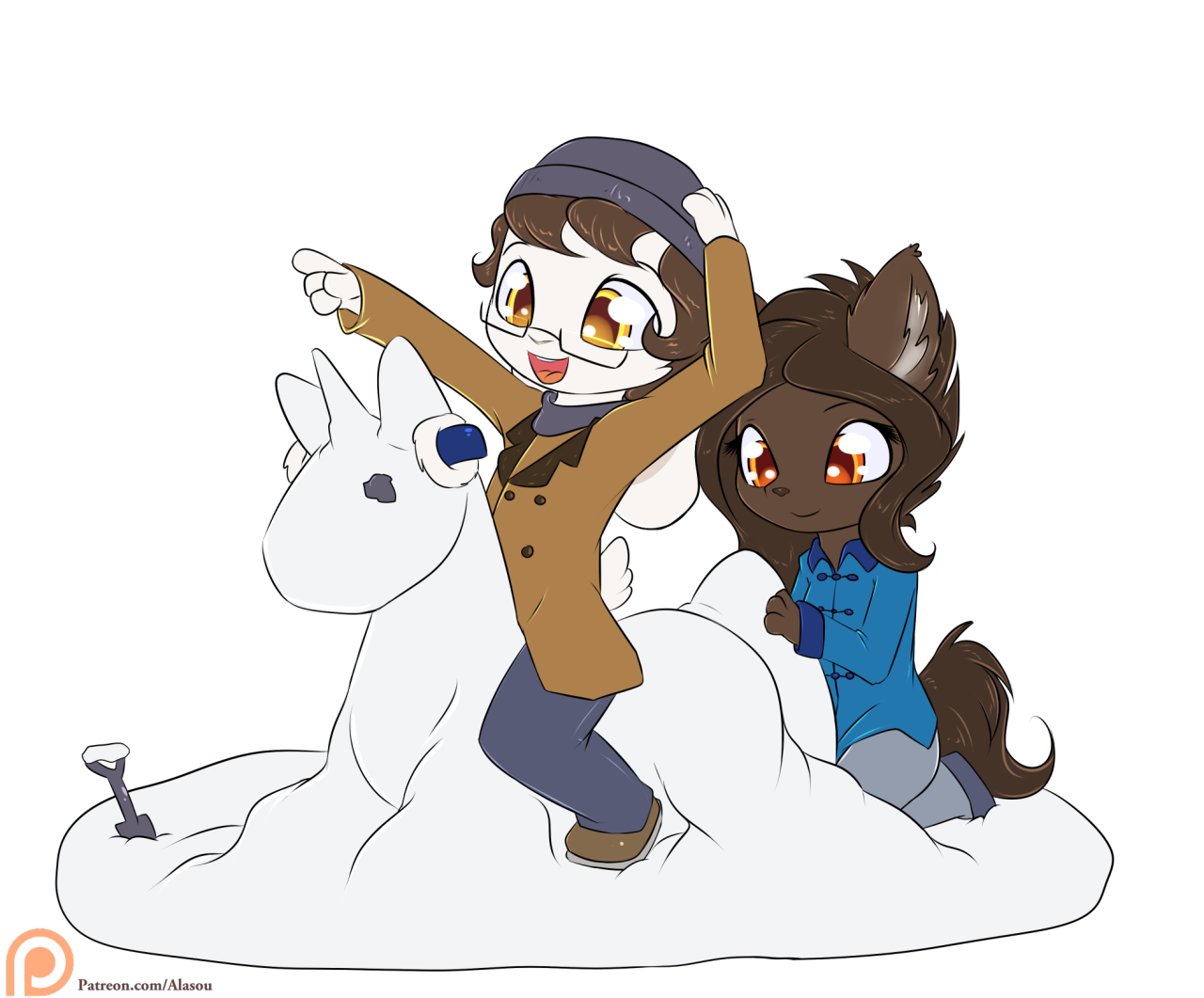 alasou:“Onward!” This is way better than a snowman. drawn for patreon the 21-01-2016x3
