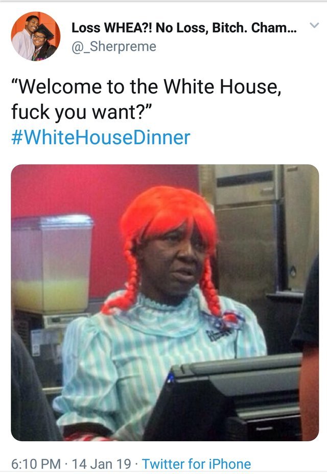 verylilpimpin:  whyyoustabbedme:   Imagine if Obama served Wendy’s lmao    😂😂😂