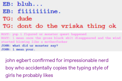 I Can Imagine John Starts Using Words Dirk Uses When He Develops A Crush On Him Because Of This Image