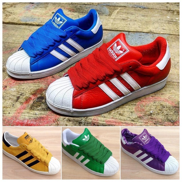 adidas shell toe fat laces