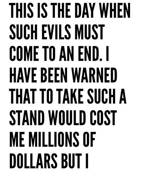 stargon: islamicthinking:  #muhammadali  Some context is needed to illustrate how real he kept it, boxing was huge at this time, Ali was a household name. For him to speak out at against the government like this would be like Lebron James speaking out