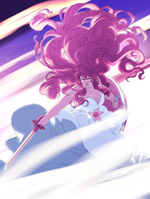 chirart:  Steven Universe, Rose Quartz  - [BUY THE PRINT] Warm-up I did the other day I decided to color. I really like hair and dynamic lighting… 